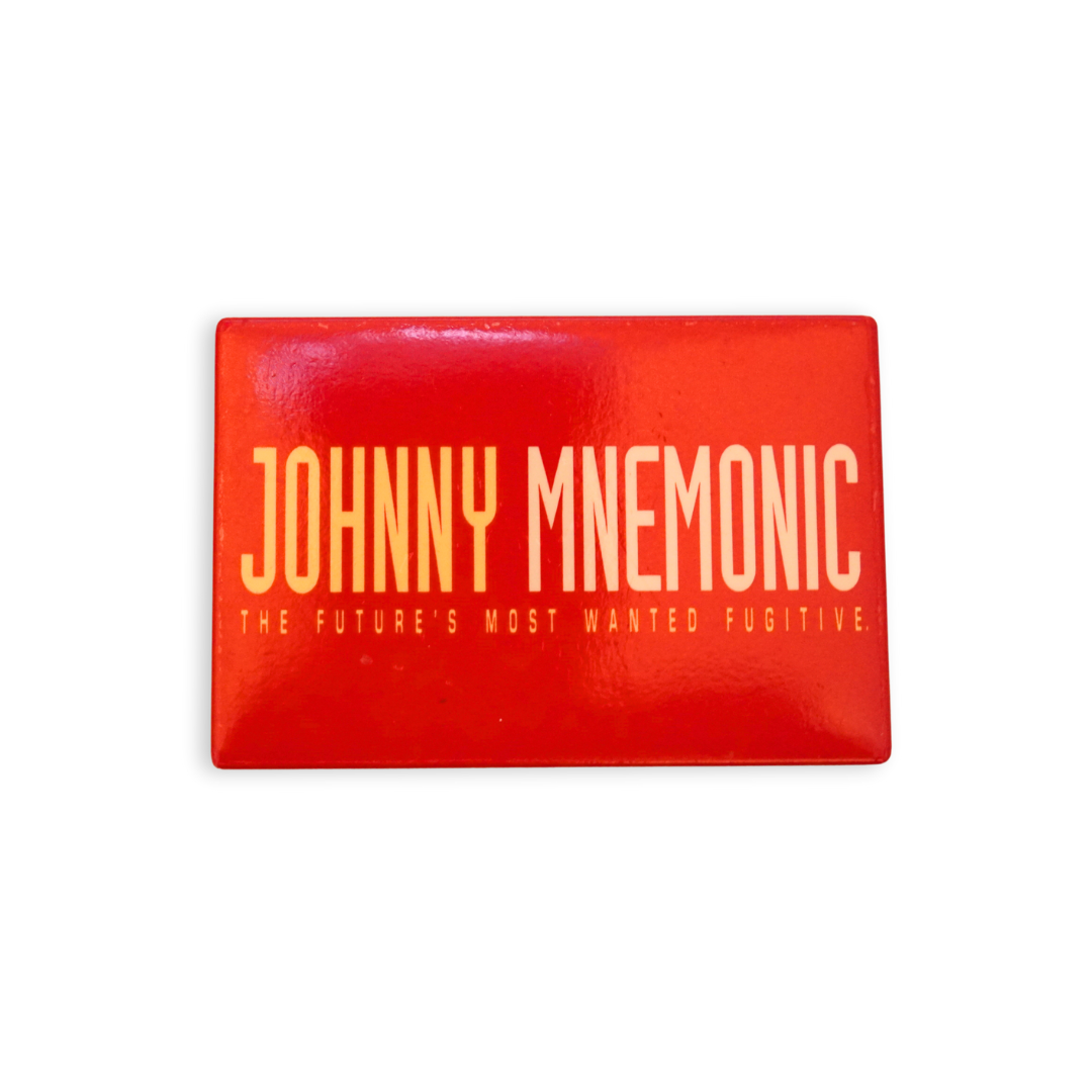 Vintage Johnny Mnemonic Movie Pin Badge