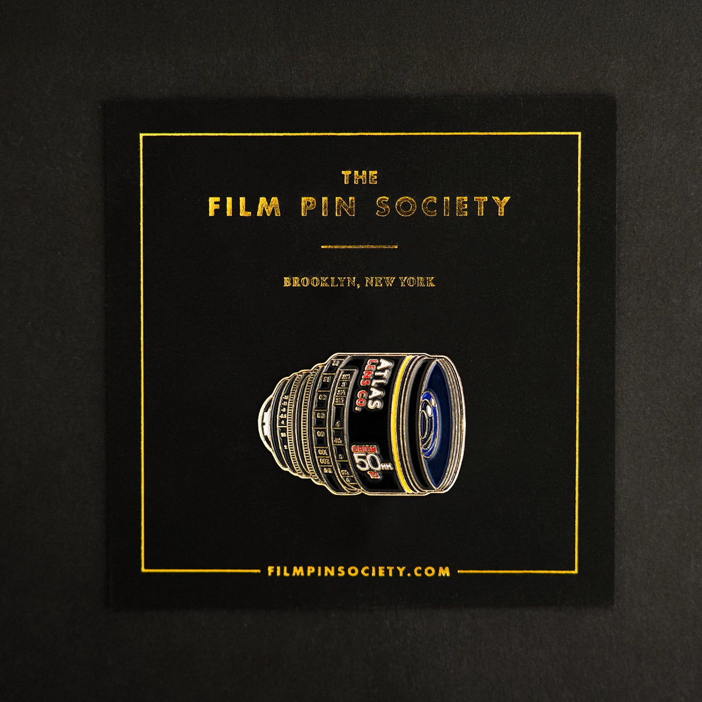 50mm Atlas Anamorphic Lens Enamel Pin