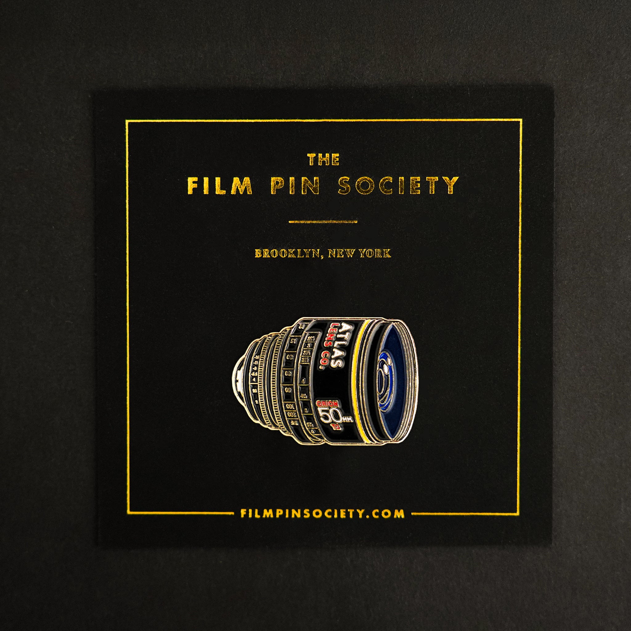 50mm Atlas Anamorphic Lens Enamel Pin
