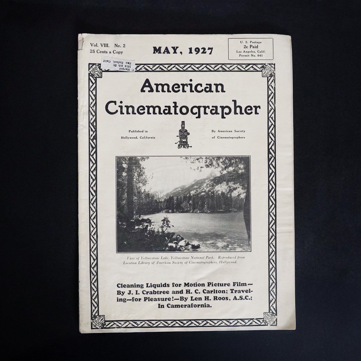 Vintage American Cinematographer Magazine (May 1927)
