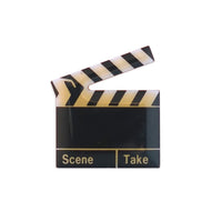 Vintage Black Slate Movie Clapper Pin
