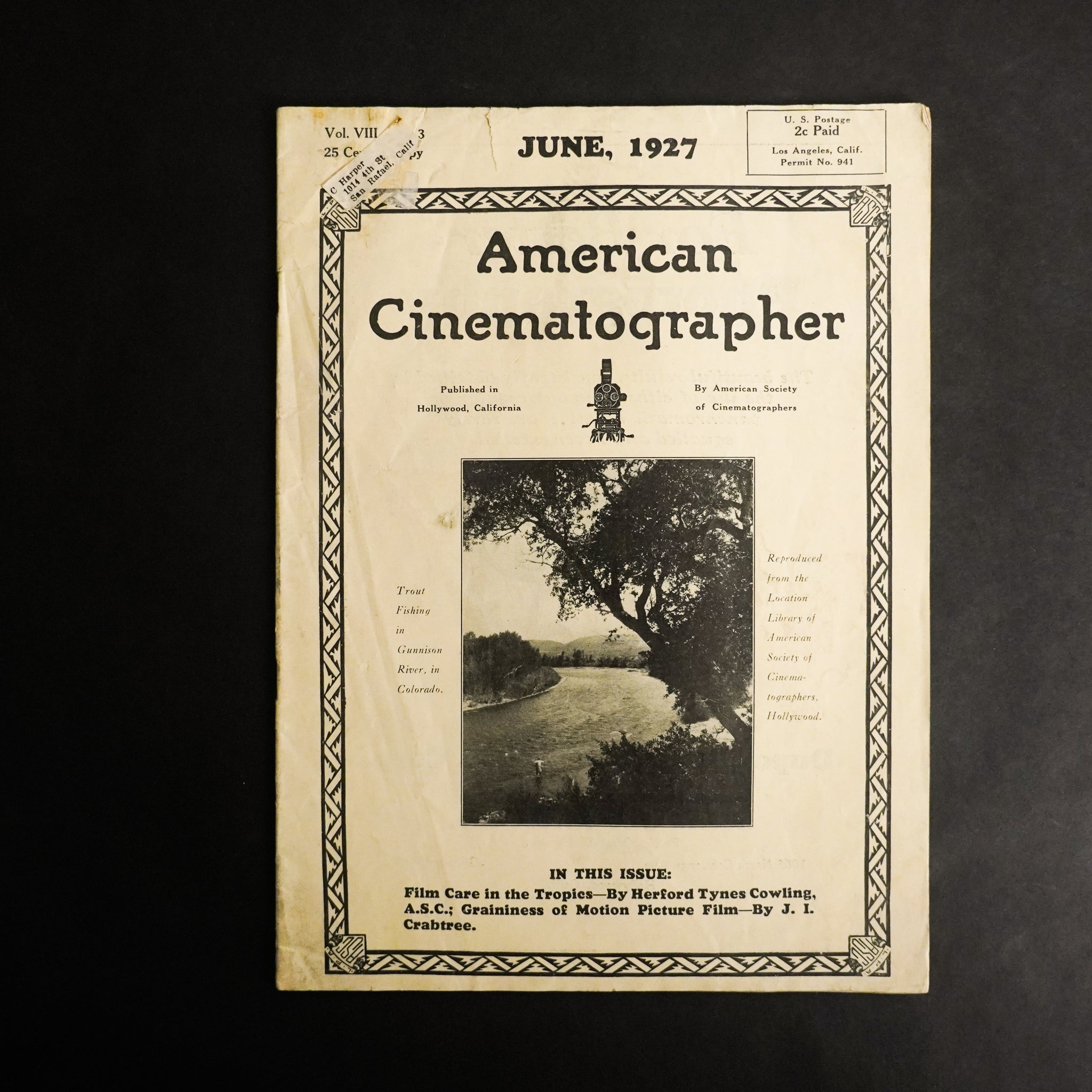 Vintage American Cinematographer Magazine (June 1927)