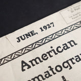 Vintage American Cinematographer Magazine (June 1927)