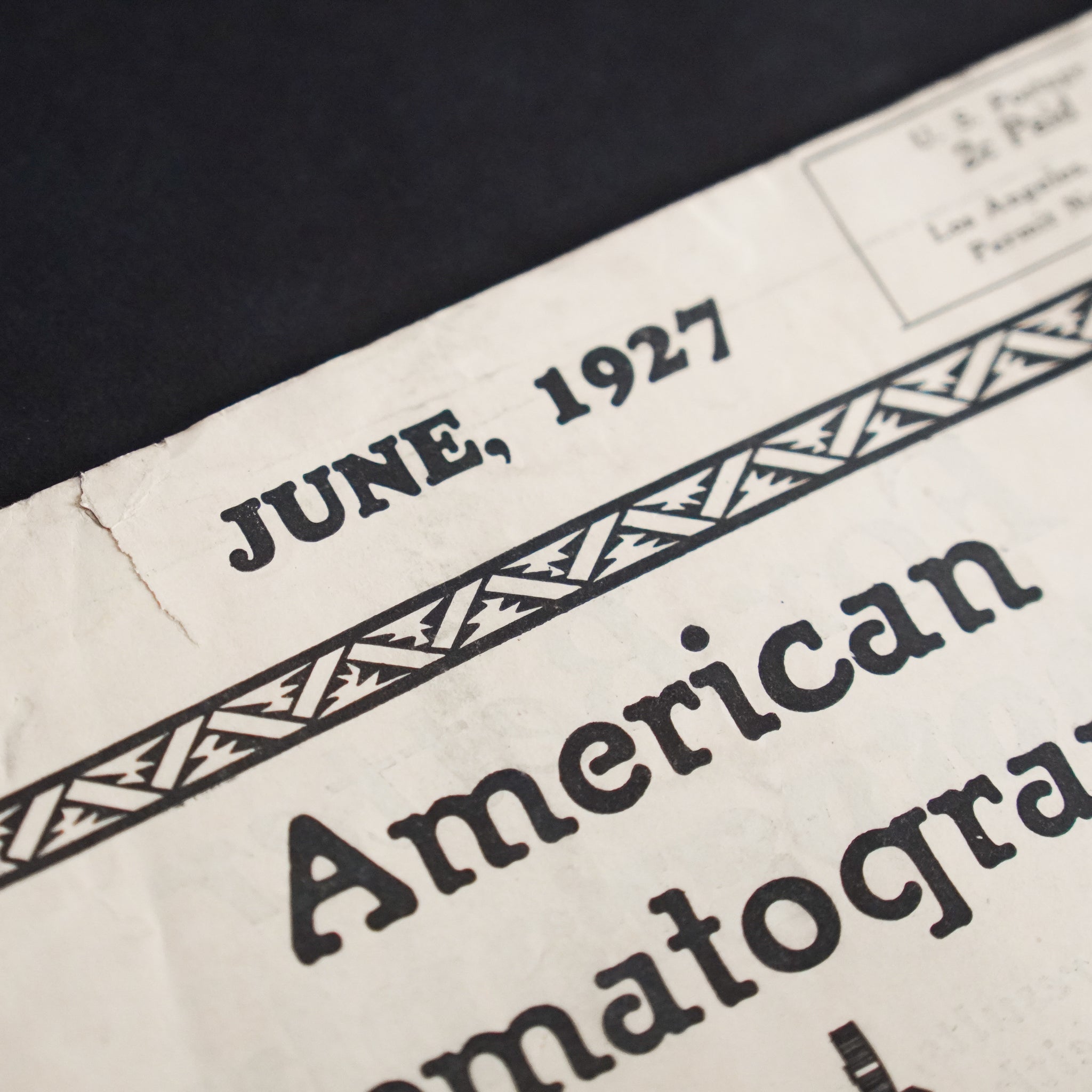 Vintage American Cinematographer Magazine (June 1927)
