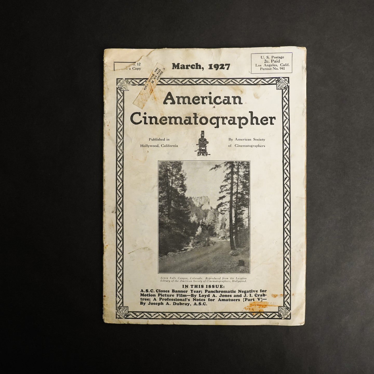 Vintage American Cinematographer Magazine (March 1927)