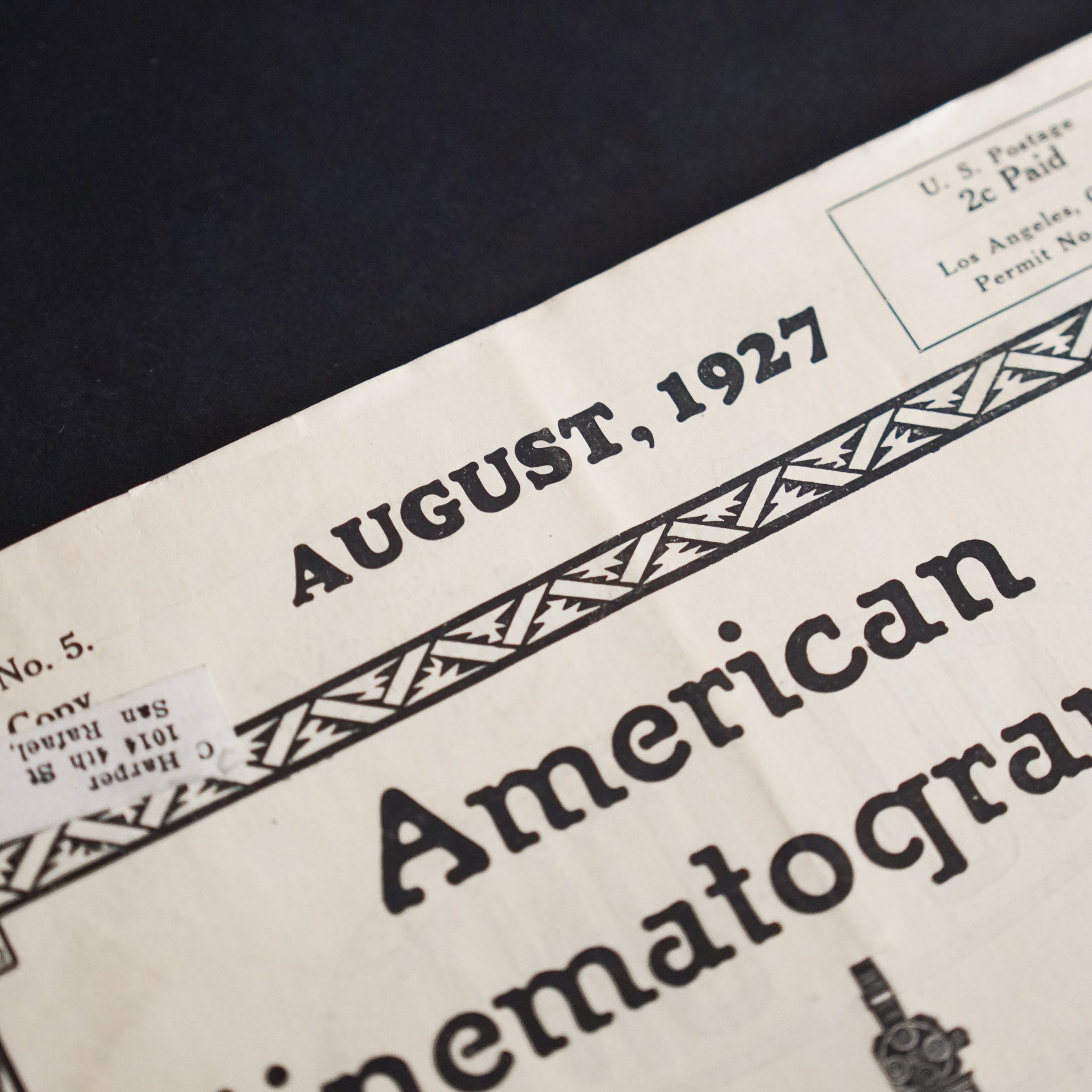 Vintage American Cinematographer (August 1927)