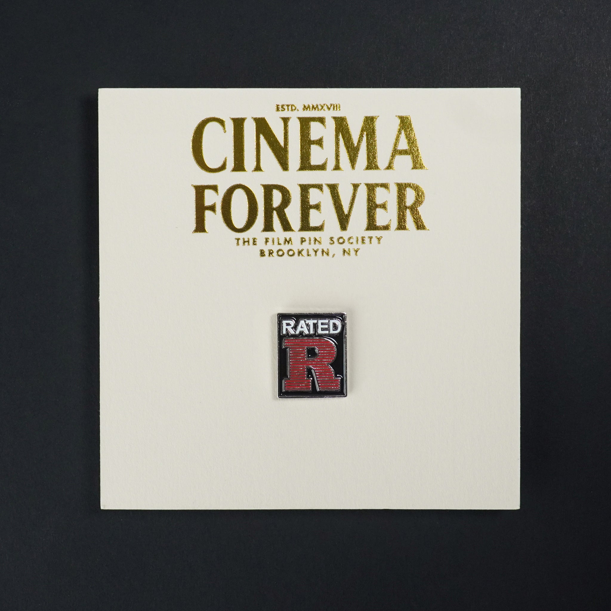 Rated R Enamel Pin