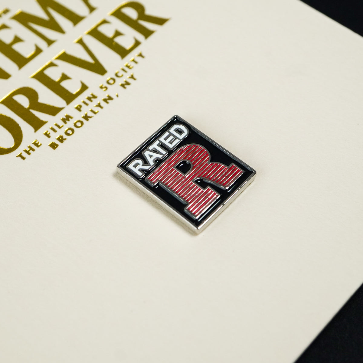 Retted R Rated R Enamel Pin – Film Pin Society