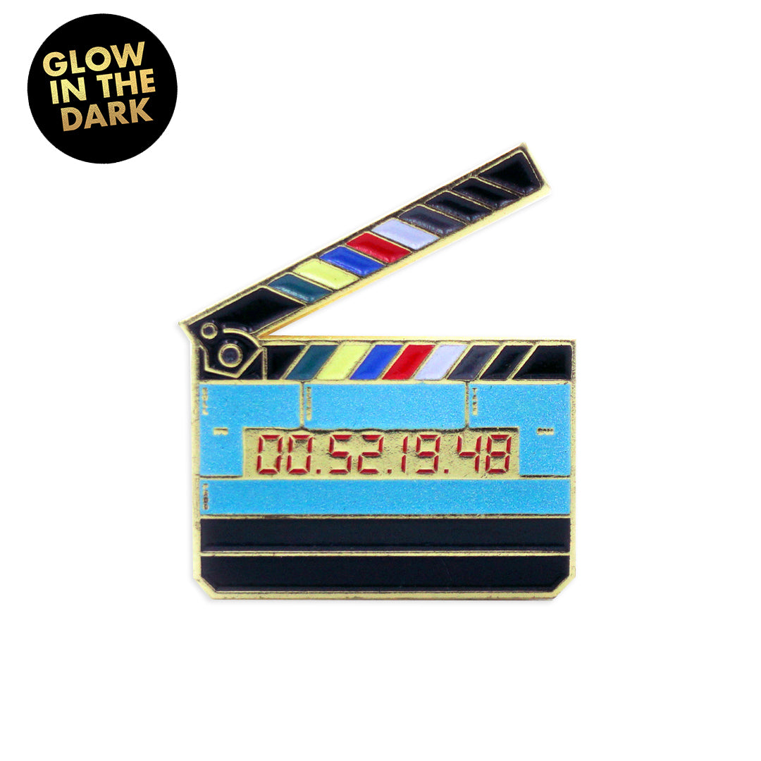 Timecode Slate Enamel Pin (Glow in the Dark)