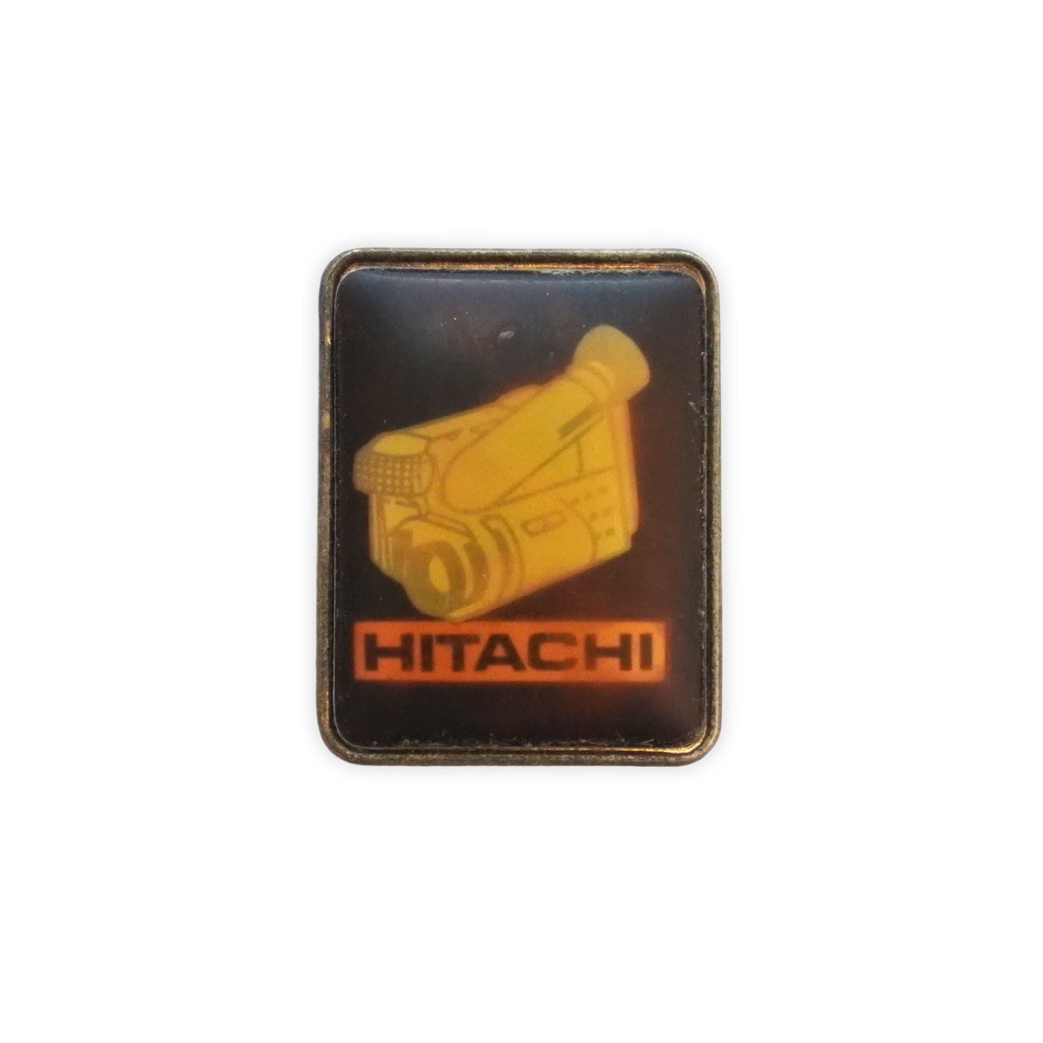 Vintage Hitachi White Camera Pin