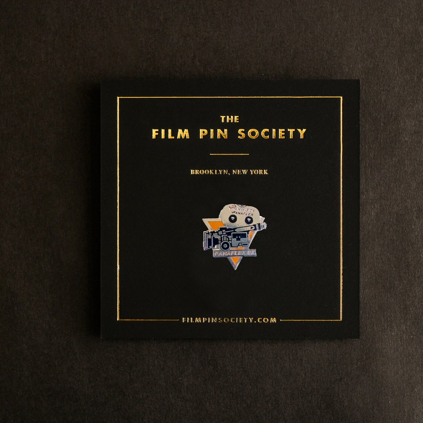 Vintage Panavision Panaflex Enamel Pin (Orange)