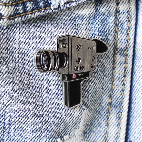 Super 8 Camera Enamel Pin